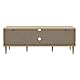 FORTE CALASETTA TV-Schrank 160, Bett im Boho-Stil mit Wiener Geflecht, TV-Tisch, Holzwerkstoff, Elegancia Eiche Holzdekor/Technorattan, 160 cm breit x 58 cm hoch x 41 cm tief