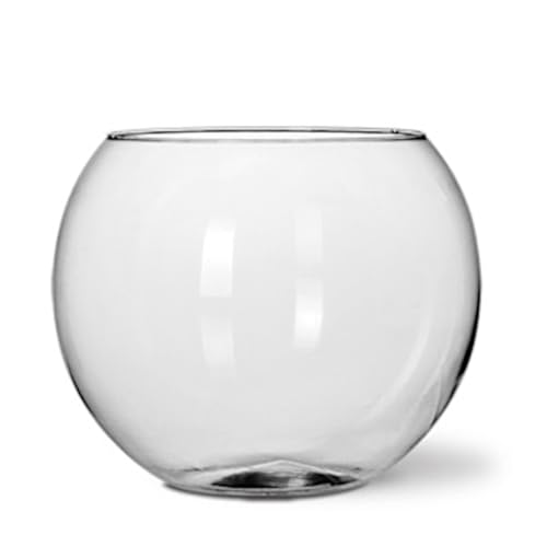 Vaso Aquário 2l Terrário Redondo Ø15x13cm Vidro Para Decoração