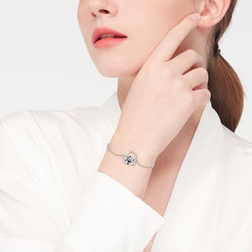 Bracelet for Women 925 Sterling Silver Giraffe/Horse/Panda/Squirrel/Penguin Bracelets Animal Jewelry Summer Gifts for Animal Lover Mom Wife2