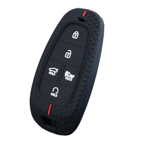 Porte-clés silicone 5 boutons pour Hyundai Sonata Tucson Santa Fe