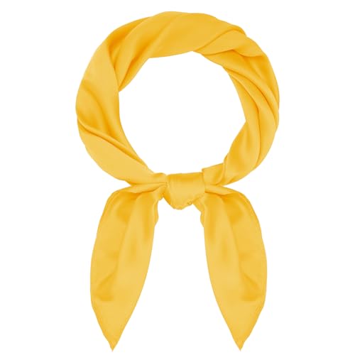 Satin Scarf Square Scarf Neck Hair Scarf Handkerchief Bandanas for Women Men Girls Boys Costume Accessory 27.5 inch