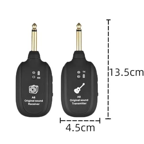 Sistema Inalámbrico para Guitarra con Transmisor y Receptor Integrados, 4 Canales, para Guitarra Eléctrica, Bajo y Violín miniatura 5