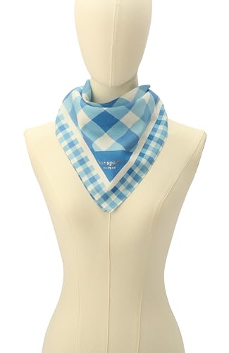 kate spade new york womens Beach Plaid Silk Bandana, Stylish & Lightweight Accessory, Ideal for Everyday2