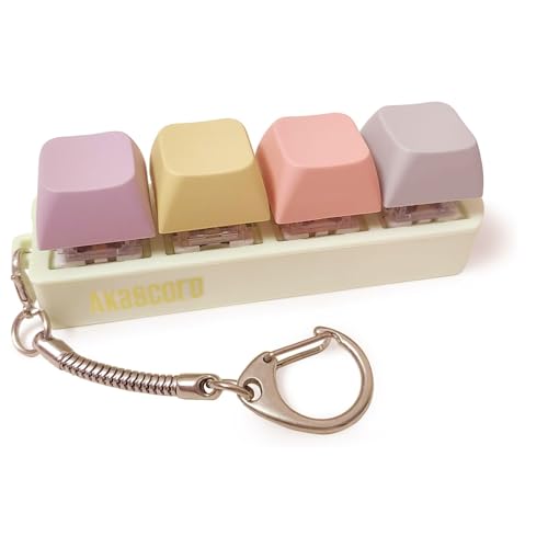 Clavier Jouets Fidget pour Adultes Clavier Pastel Porte-clés Drôle Coloré Fidget Keyboard Clicker Interrupteur Mécanique Soulagement du Stress Porte-clés pour Hommes