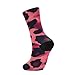 SyXIOP Animal Skin Leopard Red Black Fashion woman crew socks running athletic wicking white socks women (2-Pair)