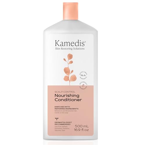 KAMEDIS Hair Conditioner Botanicals-Based. Moisturizer for Dry Damaged Hair & Sensitive Scalp. For Anti Dandruff & Seborrheic Dermatitis Scalp Treatment. Fragnance Free. 16.9 Fl Oz.
