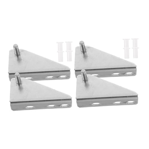 NOLITOY 4 piezas Bisagras para Puerta de Congelador de Acero Inoxidable con Tapa de Goma Fácil Instalación y Silenciosas Repuesto para Frigoríficos y Congeladores Domésticos