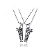 Nightmare Before Christmas LOVERS SPLIT COFFIN 2 Piece PENDANT SET w/32" Chains