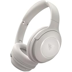 DOQAUS Bluetooth Headphones Over Ear, 70H Playtime,3 EQ Modes, with ENC Mic | HiFi Stereo Sound, Deep Bass, Soft Memory Foam Earpad, BT5.4, Headphone Wireless for Phone PC Travel Home Office, Light Grey