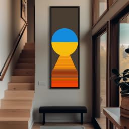 Tableaux muraux années 70 format 55x110 cm pour mur étroit - 4