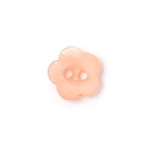 Crendon Chalky Flower Buttons Peach - per button