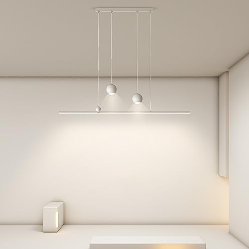 Luminaire suspendu salle à manger linéaire design pour grand îlot