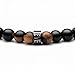 Everwood Men’s Wooden Beaded Bracelet – Handmade 8mm Black Ebony Brown Sapwood Wood Beads – Natural Stretch Bracelet – Cascade Collection Original (8-inch)