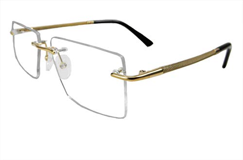 Image of Circleperson Rimless Pure Titanium Eyeglasses frames Square Light Weight