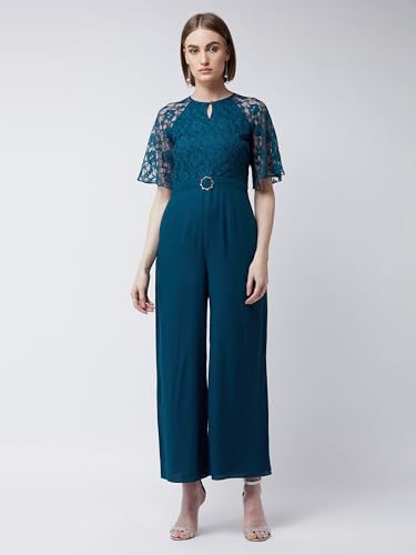 Image of Miss Chase Women's Self Design Cut-Out Georgette Jumpsuit