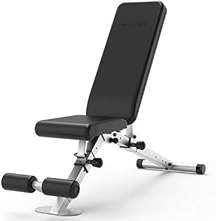 leikefitness Adjustable Weight Bench Foldable Workout Exercise Bench with Automatic Lock for Upright Incline Decline and Flat Full Body Exercise GM5810(BLACK)