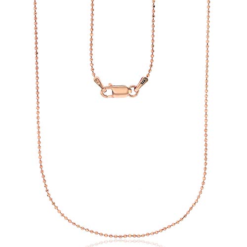 14k Yellow Gold Diamond-cut Bead Chain Bracelet