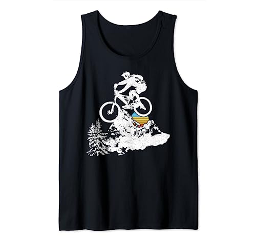 MTB Vintage Bike Fans Gift Boys Youth MTB Accessories Tank Top, Black