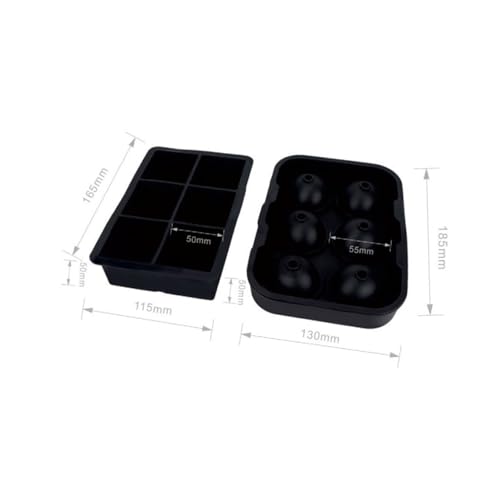 Moldes de silicona para hielo con compartimentos y tapa, 2 piezas miniatura 6