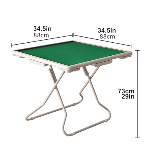 Mesa Mahjong Plegable con Cajones y Porta Vasos miniatura 3