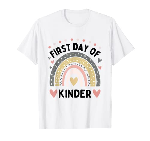 First Day of Kindergarten Back to School Teacher Student Maglietta