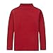 CUNYI Long Sleeve Turtleneck Shirts Mock Neck Girls Boys Cotton Undershirt Base Layer Thermal Tops Tees, Red 160