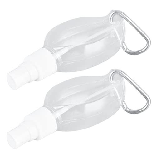 Jwthee 2 piezas 50 ml botella de viaje de lazo, contenedor de presión vacío botella de desinfección portátil hecha a mano (rociado estilo hojas de arce)