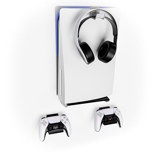 ADZ Supporto da parete e supporti per controller compatibili con PS5 e Slim Disc/versioni digitali