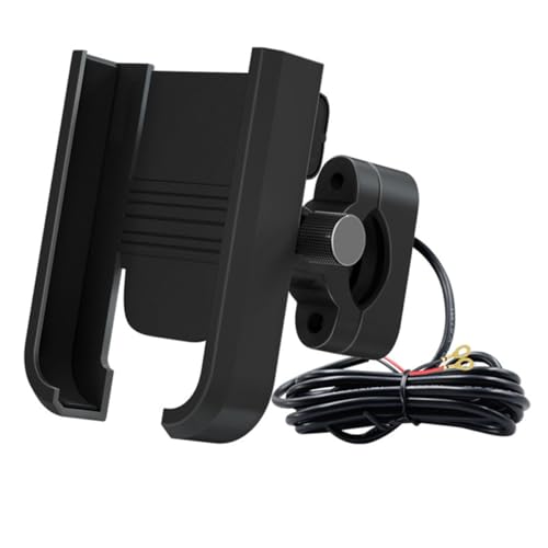 IWOWHERO Motorrad Handyhalterung Aluminium Drehbar Vibrationsdämpfend GPS Halterung für Lenker für Verschiedene Smartphone Passend für Motorräder und ATV