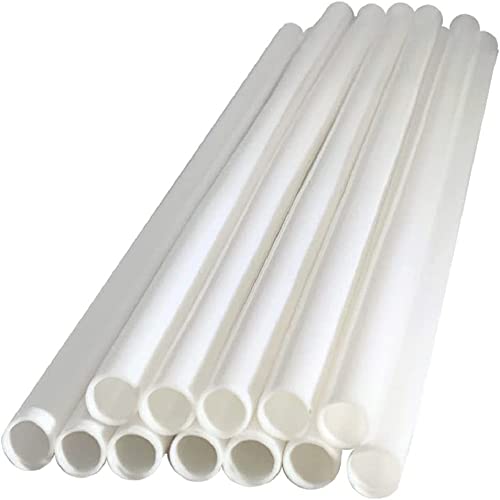 12” Cake SOS White Plastic Cake Dowel Rods for Tiered Cake Construction and Stacking Supporting Cake Round Dowels Straws, 50 ct.
