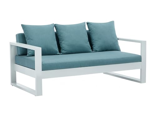 Vente-unique - Gartensofa 3 Molokai - Aluminium - weiß