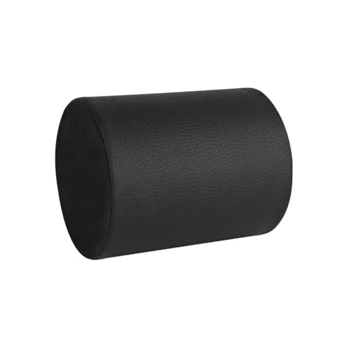 Image of Pen Pencil Holder Cup Container PU Leather Desk Organizer Stand Decor Brush Scissor Holder Decoration Office Desk Home School (3.3 inch x 3.3 inch x 4 inch, Black)