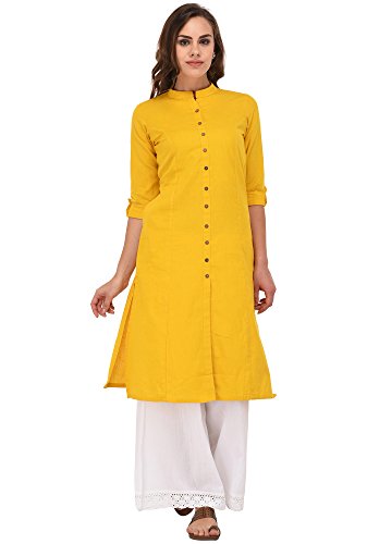 Image of Pistaa's Women's Cotton Regular Fit Casual Kurta