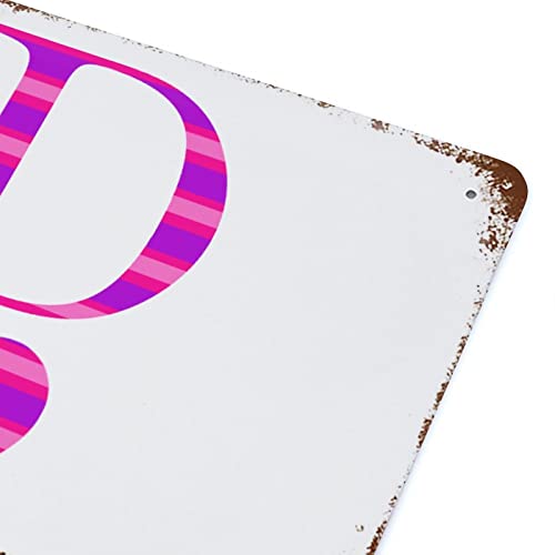 Panneau vintage aluminium lettre D抗UV pour déco Saint-Valentin durable - 7
