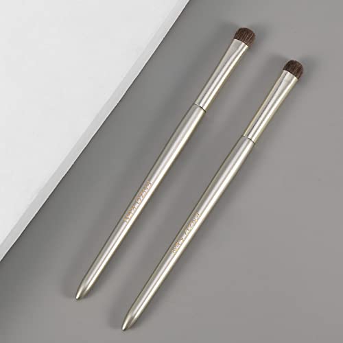 Natural Pony Hair Eye Shadow Brush By Enzo Ken, Medium Smudge Eyeshadow Brush, Shader Eye Shadow Brush, Eye Smudge Brush, Single Eyeshadow Brush, Eye Brushes, Eyeshadow Blending Brush, Single Eye Makeup Brushes, Single Natural Hair Makeup Brush. (Gold, E203M) #TOP7