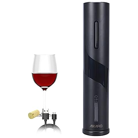 AIKARO Elektrischer Korkenzieher Wein öffner Weinflaschenöffner Automatischer Flaschenöffner, Wiederaufladbar Cover