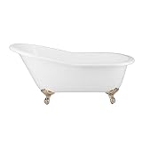 Vintage Tub and Bath Mila 67in Cast Iron Slipper