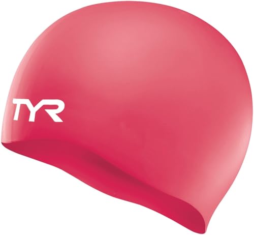 Image of TYR Adult Silicone Wrinkle-Free Swim Cap, Premium Hypoallergenic Swimming Cap for Men and Women, Durable Non-Slip Swim Gear for Training, Racing, and Fitness Swimmers