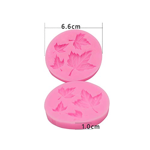 HengKe 2 peças de moldes de silicone para sabonete com folhas de bordo para moldes de silicone, assa