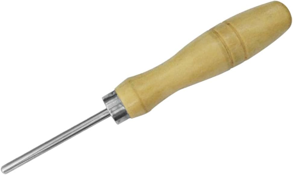 Badminton Tennis Racket String Awl Stainless Steel Maintenance Tool for Stringing Machine Straightening Wooden Handle Weight Sewing Multipurpose Tool