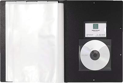 Lot de 10 EXACOMPTA Protège document 60 vues EXAVIEW, couverture rigide PP 20/10 recyclé.