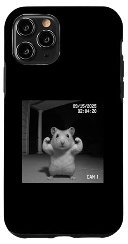 Funny Hamster Flexing On Security Camera スマホケース iPhone 11 Pro 用