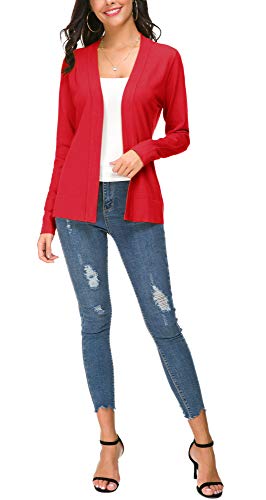 Image of EXCHIC Women's Long Sleeve Open Front Cardigan Sweater Lightweight Casual Knit Sweaters
