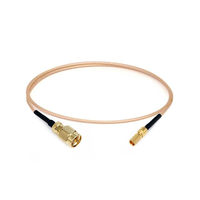 RF Coaxial Cable Assembly, SMA Male to SSMC Female, RG178 Flexible, DC-3GHz (1500 mm)