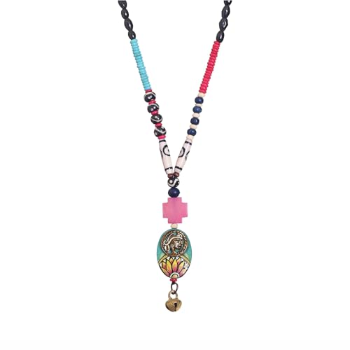 Image of AAKRITI ART CREATIONS Handcrafted Tribal & Ethnic Necklace Collection | Royal, Empress & Nomadic-Inspired Artisan Jewelry | Moonstone, Henna, Floral & Carnival Designs for Women