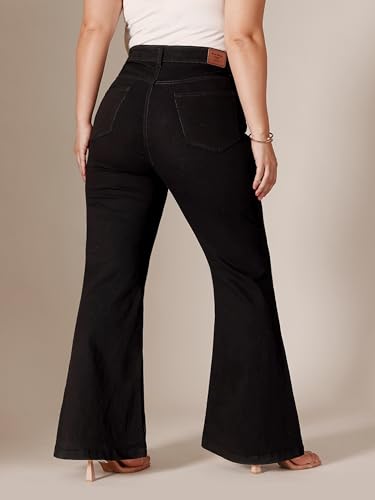 Image of Miss Chase A+ Women's Bootcut High Rise Stretchable Denim Jeans