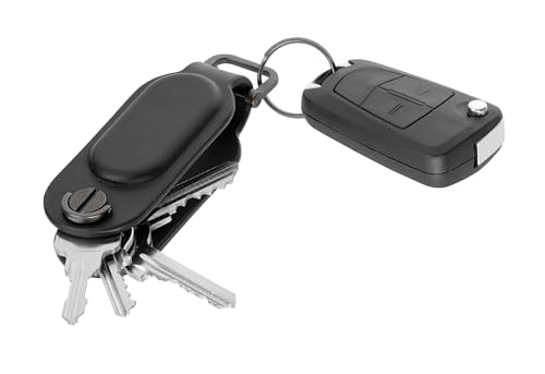 TROIKA Track & Find Key Organizer con Apple® Find My, localiza Llaves y Ampliable hasta 4; Polipiel y Metal Negro