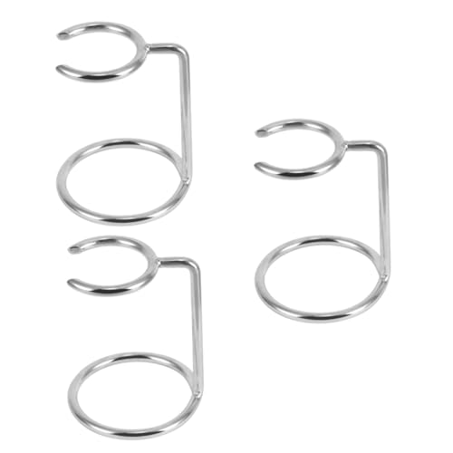 Didiseaon 3pcs Stainless Steel Shaving Brush Stand Holder Men's Grooming Stand Razor Shave Brush Organizer Barber Salon Accessory