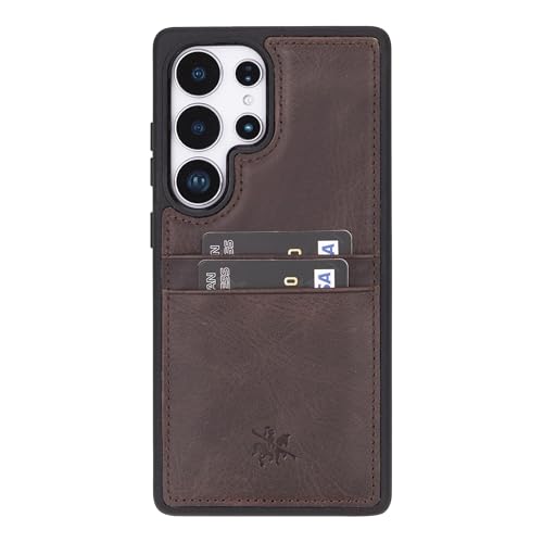 Coque Galaxy S25 Ultra protection antichoc et blocage RFID Venito cuir marron