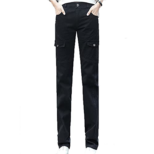 Pantaloni Cargo Donna MEINVQIAOTI - Multi-Tasca Con Zip, Stile Punk Goth, Tessuto Elastico E Comodo
